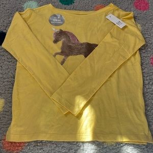 Gap Kids Girls Flippable Unicorn Long Sleeve Shirt